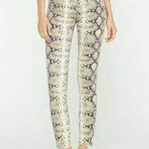 HUDSON Women's High-waist Ankle Skinny Python-print Jeans In Tan Python size 29
